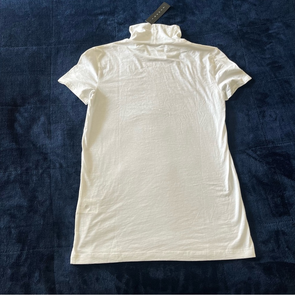 Theory Elisabeth Turtleneck Short Sleeve Shirt - Picture 5 of 7